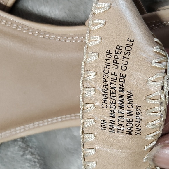 JOIE WOMENS SHOES CHIARA SANDALS SLIP ON 2 STRAPS TAN - Picture 8 of 11